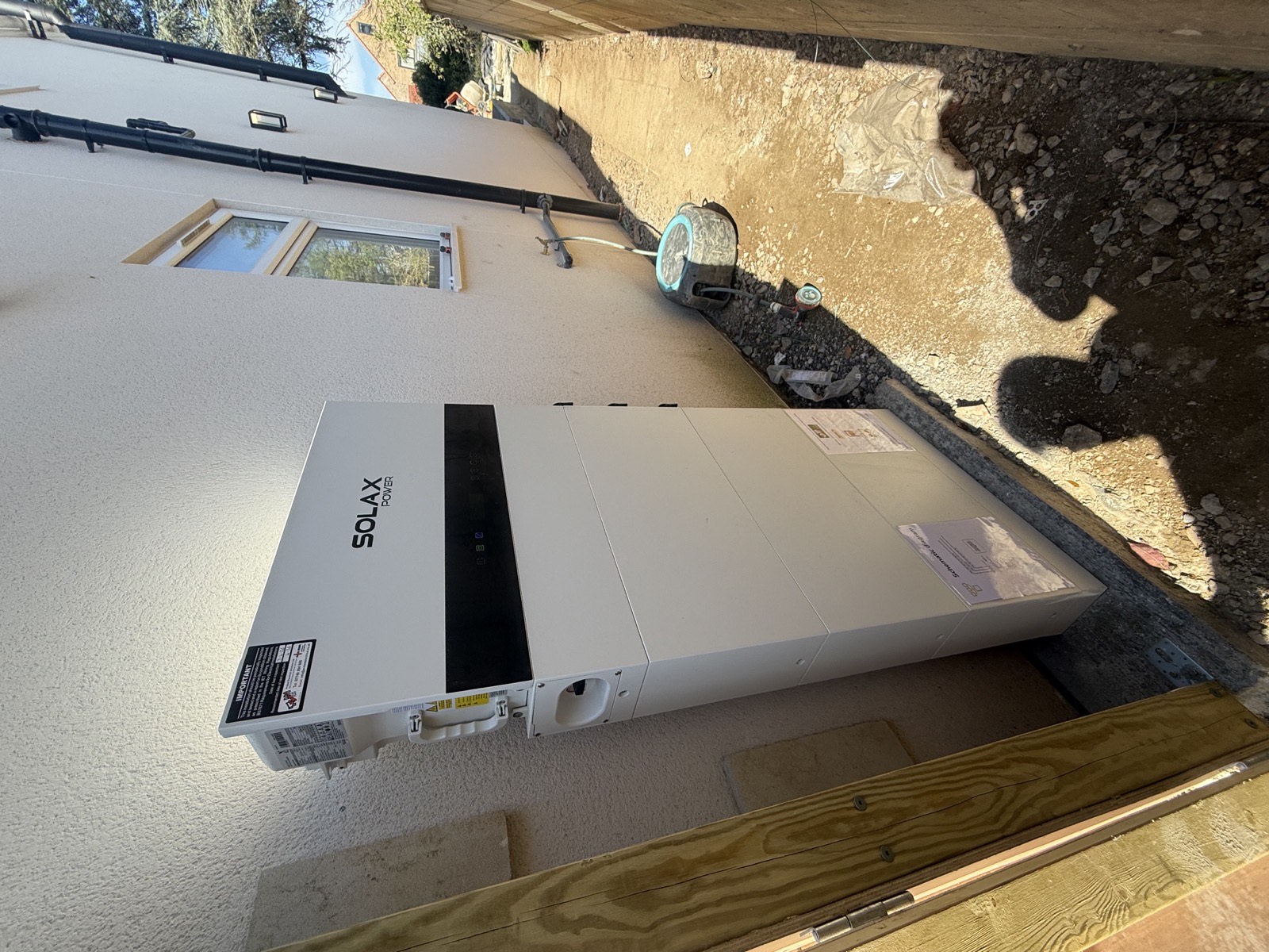 Finished solar battery installation Combe Down